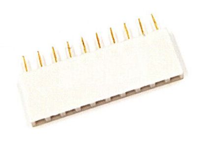 Pin header female pinsocket 1x10-pin 2.54mm pitch wit